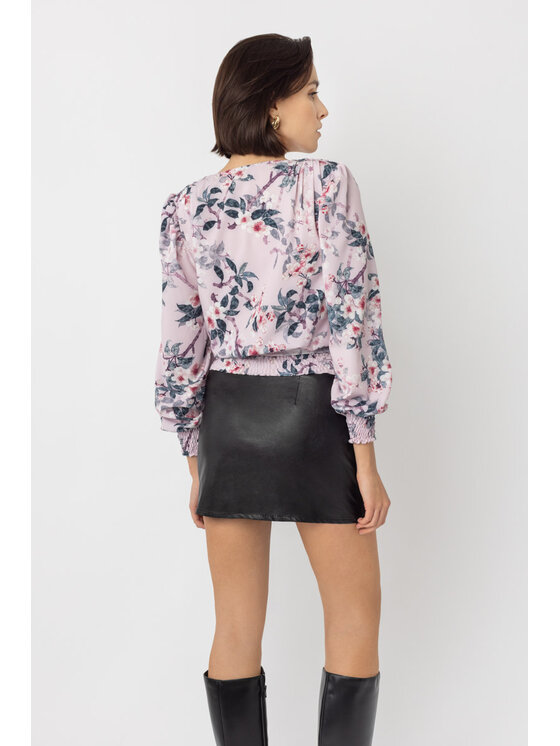 White Rvbbit White Rvbbit Bluzka Orchidea Fioletowy Regular Fit