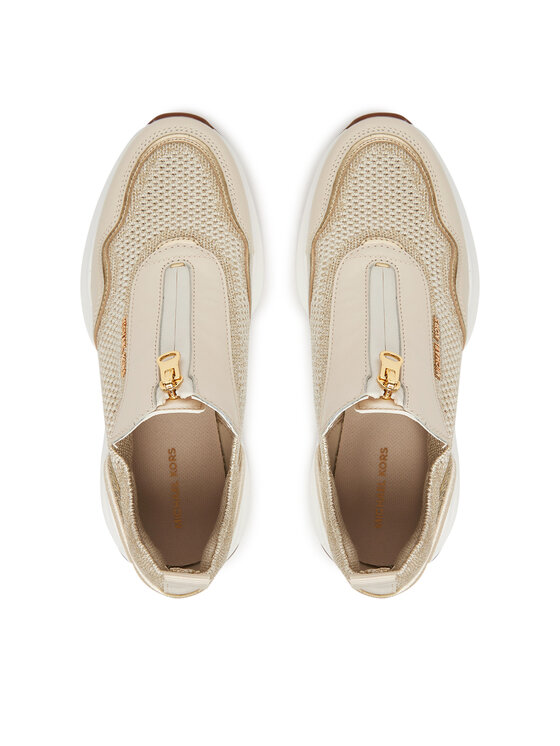 MICHAEL Michael Kors MICHAEL Michael Kors Sneakersy Zuma Mixed-Media Trainer 43F5ZUFP2L Złoty