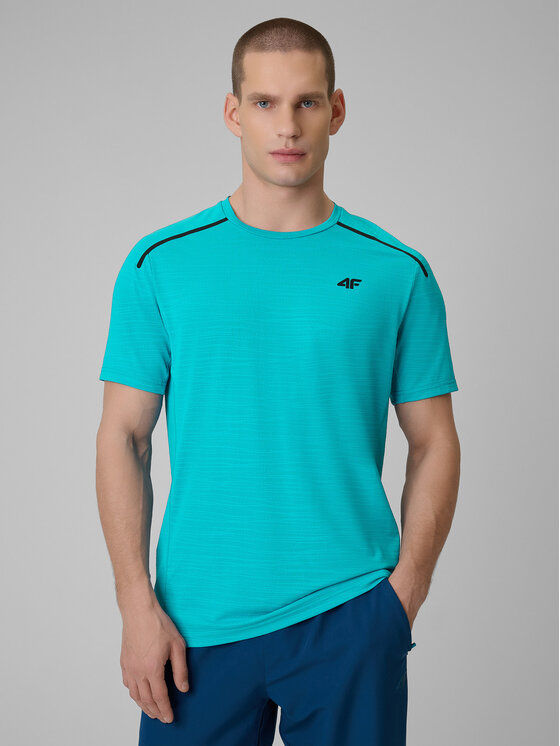 4F 4F Koszulka techniczna active Turkusowy Regular Fit