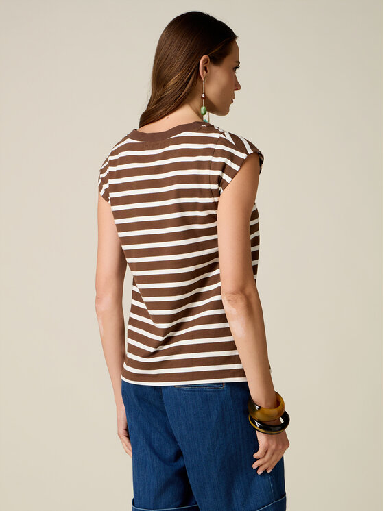 Oltre Oltre T-shirt G01QJ004717N0V2 Marrone Regular Fit