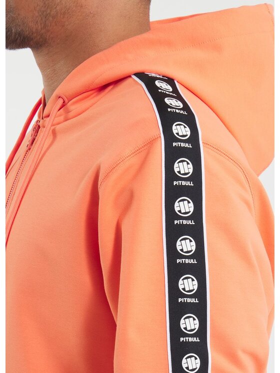 PITBULL PITBULL Bluza Bluza męska rozpinana z kapturem TAPE NUGGET L Pomarańczowy Regular Fit