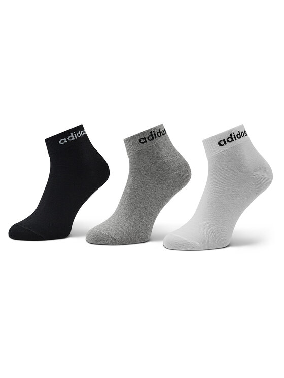 Șosete Medii Unisex adidas Think Linear Ankle Socks 3 Pairs IC1306 Gri
