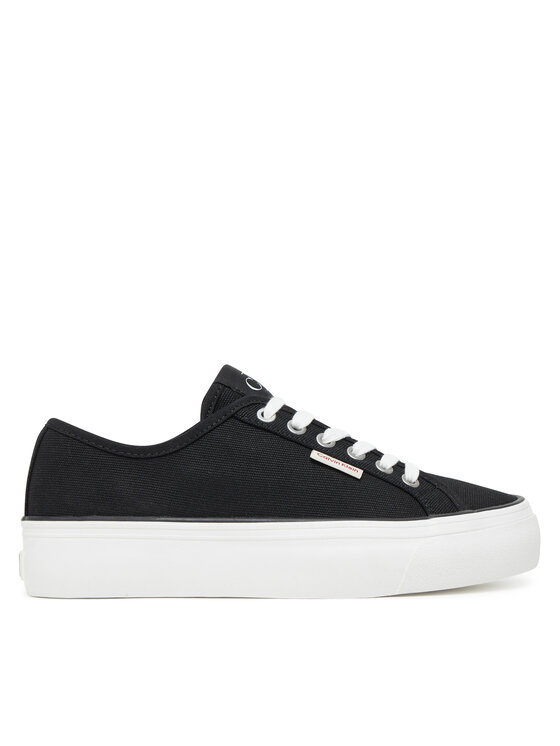 Teniși Calvin Klein Jeans Vulc Flatform Ctn Logo Tag YW0YW01838 Negru