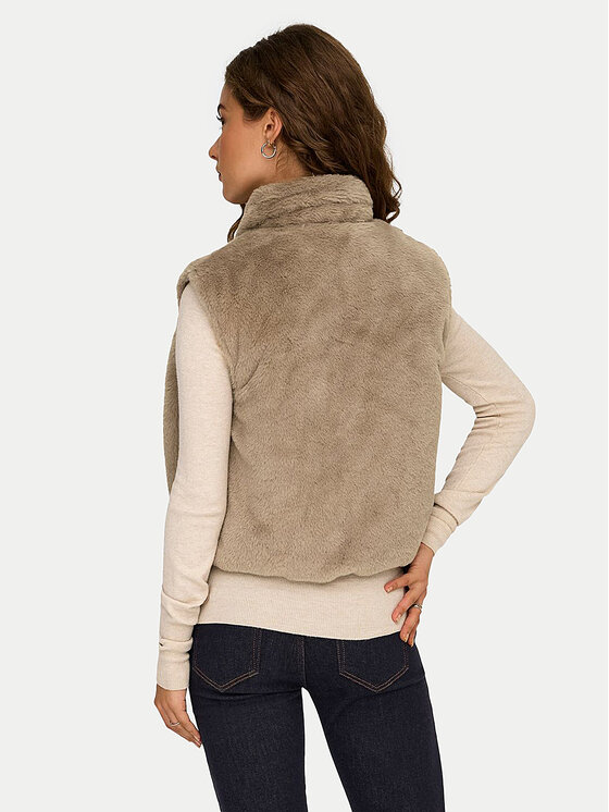 ONLY ONLY Brezrokavnik Dana 15348986 Bež Regular Fit