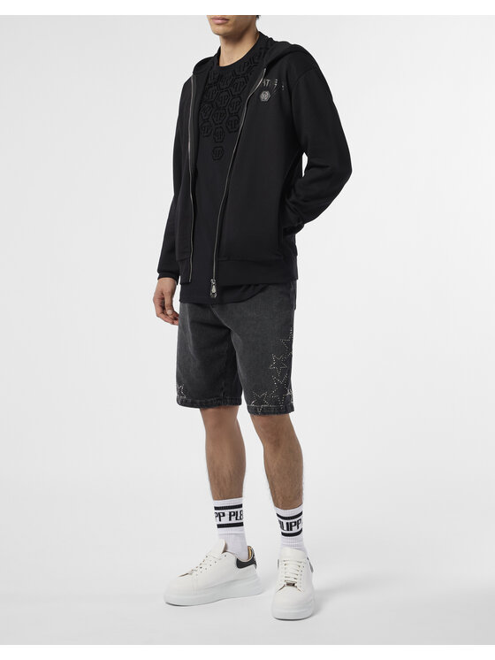 PHILIPP PLEIN PHILIPP PLEIN Bluza 25955 Czarny Athletic Fit