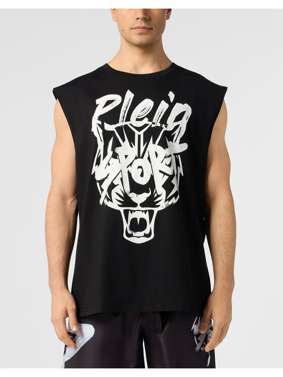 Plein Sport Plein Sport Tank top 28353 Czarny Regular Fit