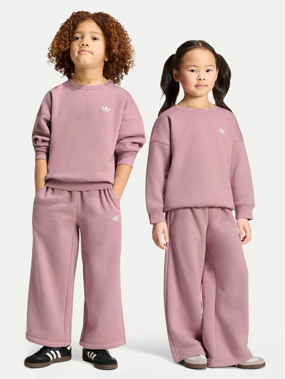 adidas adidas Trening Loose Crew Top & Wide Leg Pants Set KT2242 Roz Relaxed Fit