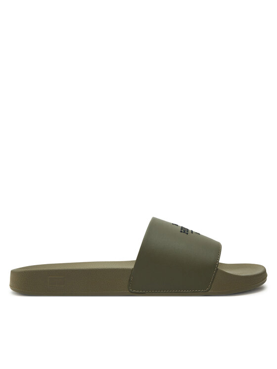 Tommy Hilfiger Iešļūcenes Embroid Hilfiger 85 Pool Slide FM0FM05342 Zaļš