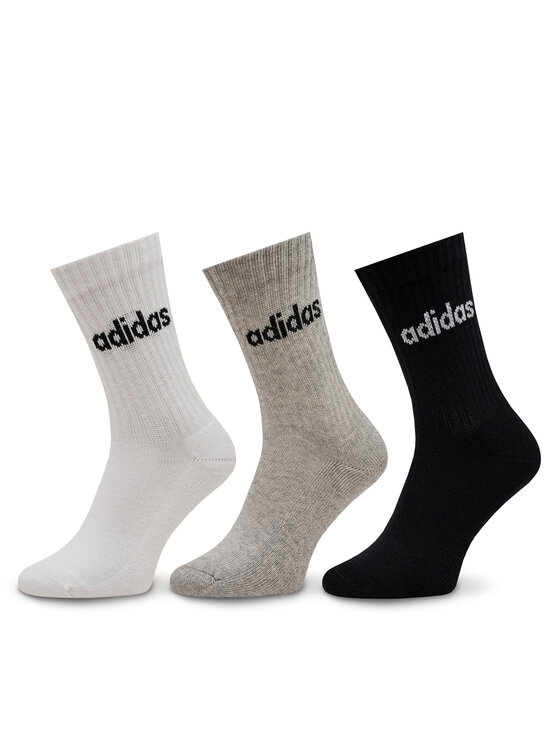 Adidas Visoke Unisex čarape Linear Crew Cushioned Socks 3 Pairs IC1302 Siva