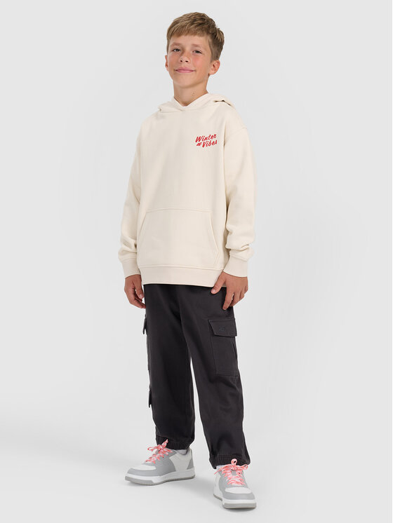 4F 4F Bluza APRES SKI Biały Loose Fit