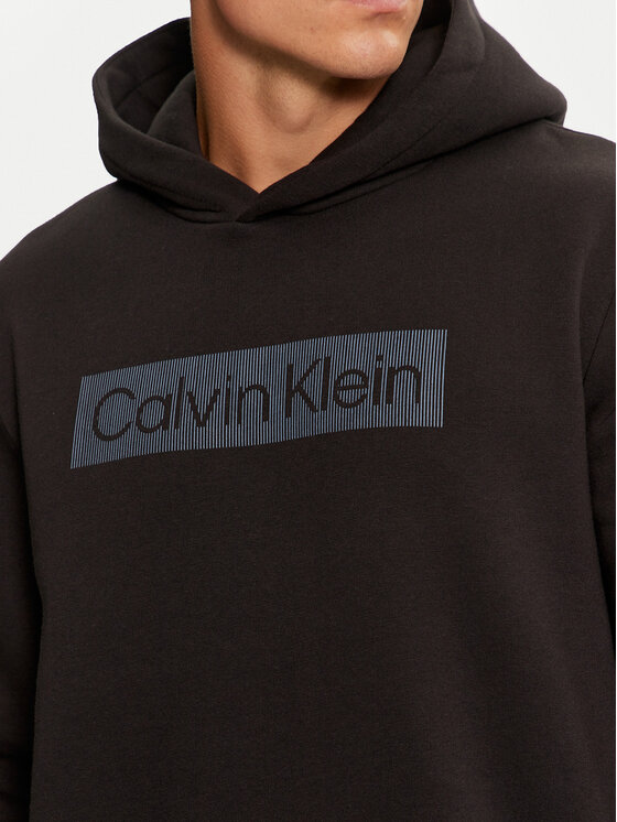 Calvin Klein Calvin Klein Μπλούζα Striped Logo K10K113552 Μαύρο Regular Fit