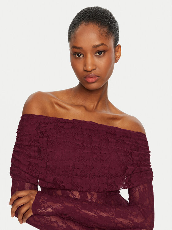 ROTATE ROTATE Blusa 1132732197 Bordeaux Slim Fit