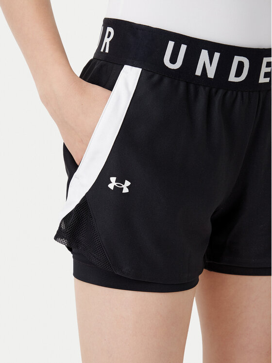 Under Armour Under Armour Športové kraťasy Ua Play Up 2-In-1 1351981 Čierna Loose Fit
