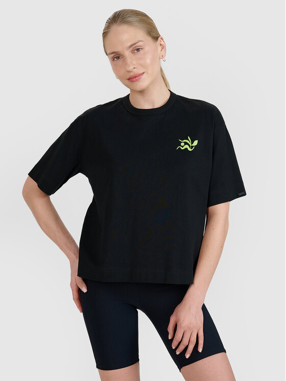 4F 4F T-Shirt CHILLY WAVES Czarny Regular Fit
