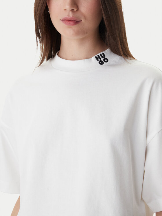 HUGO HUGO Тишърт Damelody 50561189 Бял Regular Fit