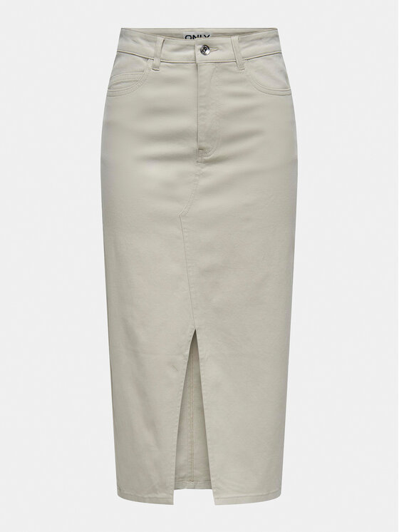 ONLY ONLY Džinsa svārki Lola 15318146 Bēšs Regular Fit