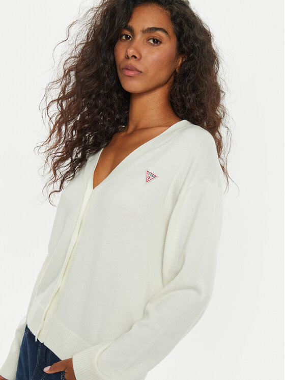 Guess Jeans Guess Jeans Cardigan W4BR16 Z3HO2 Écru Regular Fit