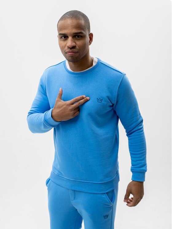 Jigga Wear Jigga Wear Komplet dresowy Komplet Dresowy Męski Niebieski Jigga Wear Simple Crown XXL Niebieski Regular Fit