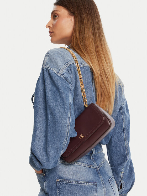 Calvin Klein Calvin Klein Käekott Ck Convertible Chain Small Bag LV04F3172G Bordoopunane