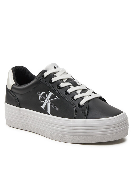 Calvin Klein Jeans Calvin Klein Jeans Laisvalaikio batai Vulc Flatform Laceup Lth YW0YW01474 Juoda