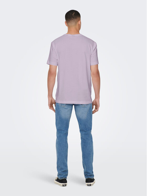 Only & Sons Only & Sons T-Shirt 22025208 Fioletowy Regular Fit