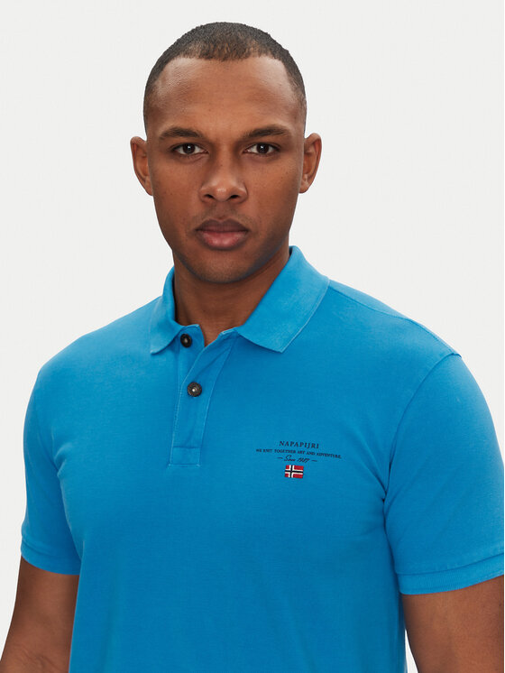 Napapijri Napapijri Polo Elbas NP0A4GDL Niebieski Regular Fit