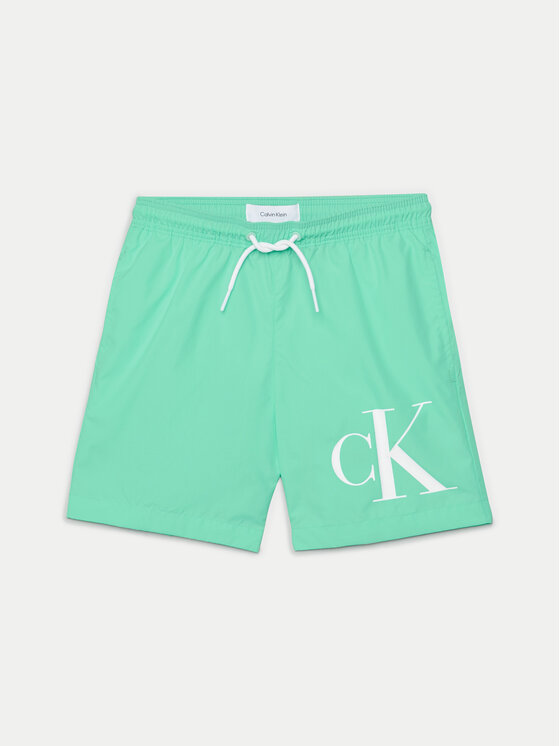 Calvin Klein Swimwear Pantaloni scurți pentru înot KV0KV00049 Verde Regular Fit