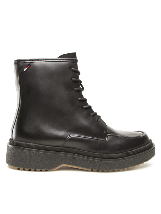 Tommy Hilfiger Tommy Hilfiger Kozaki Premium Cleated Lth Boot FM0FM04194 Czarny