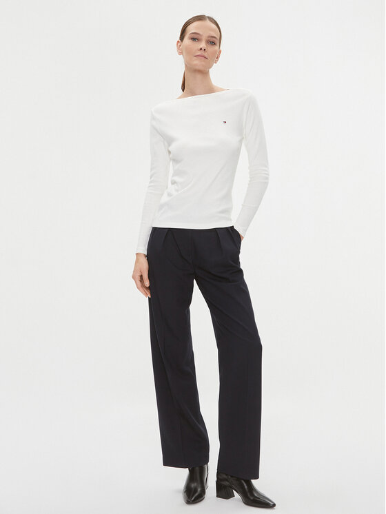 Tommy Hilfiger Tommy Hilfiger Блуза Cody WW0WW40829 Екрю Slim Fit