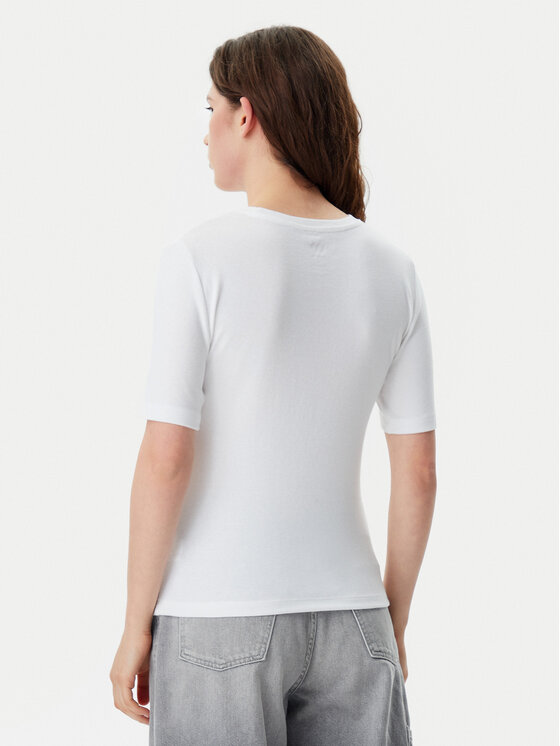 Gap Gap T-Shirt 679172-01 Biały Stretch Fit