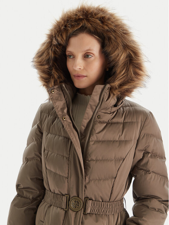 Guess Guess Kurtka puchowa W5BL29 W2802 Khaki Regular Fit