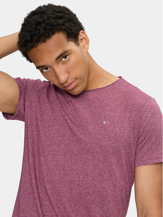 Tommy Jeans Tommy Jeans T-shirt Jaspe DM0DM09586 Ljubičasta Slim Fit