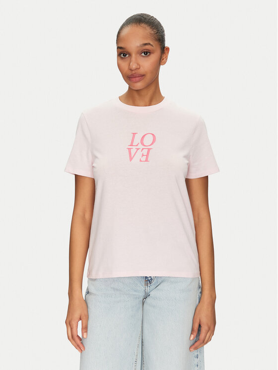 Pieces Pieces T-shirt Skylar 17155376 Rosa Regular Fit
