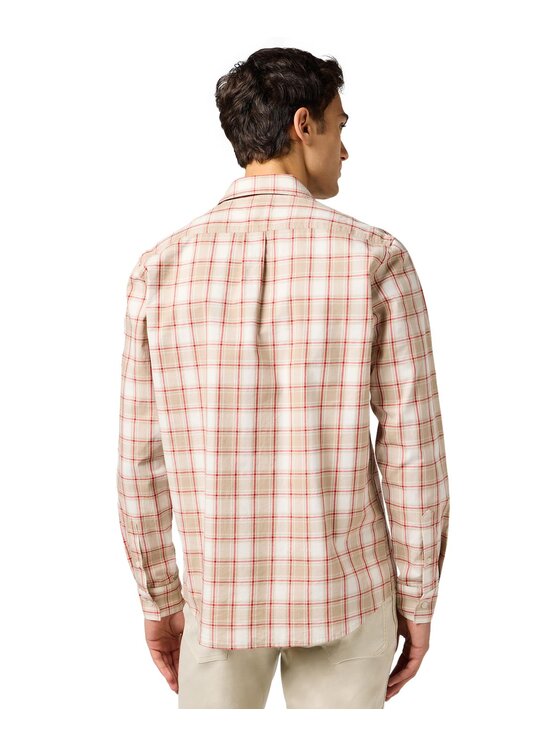 Wrangler Wrangler Koszula 112362768 Beżowy Regular Fit