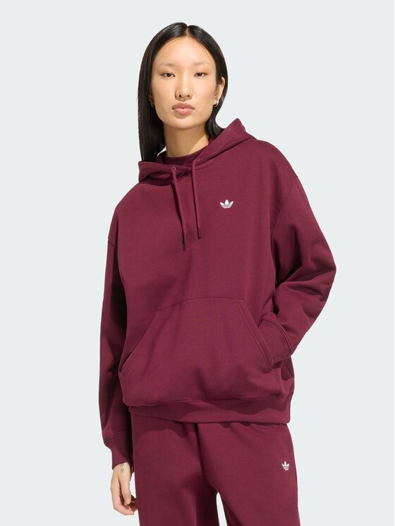 adidas adidas Μπλούζα Essentials Oversized Fleece Hoodie KT2274 Μπορντό Regular Fit