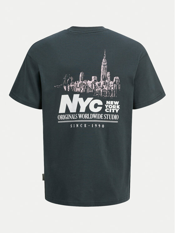 Jack&Jones Junior Jack&Jones Junior T-Shirt Bronx Square 12263185 Šedá Loose Fit