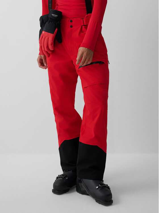 4F 4F Spodnie narciarskie 4F PRO SKI Czerwony Regular Fit