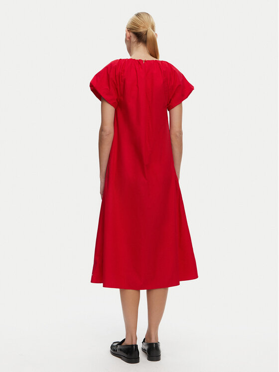 Tommy Hilfiger Tommy Hilfiger Sommerkleid WW0WW44667 Rot Relaxed Fit