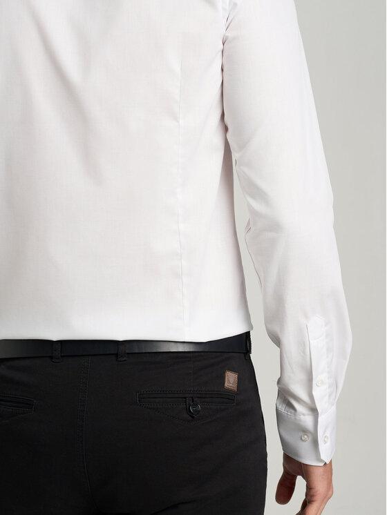 Willsoor Willsoor Koszula 47451sl Biały Slim Fit