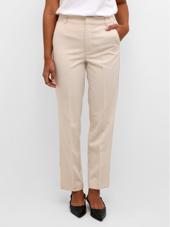Kaffe Pantaloni di tessuto Sakura 10507770 Écru Regular Fit, taglia : 38
