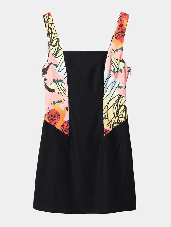 Desigual Desigual Vasarinė suknelė MONSIEUR CHRISTIAN LACROIX Marbella 24SWVW75 Juoda Slim Fit