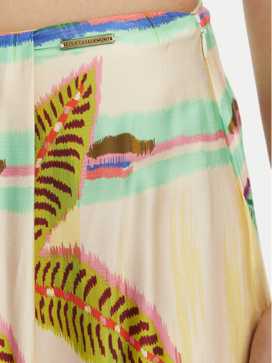 LOLA CASADEMUNT LOLA CASADEMUNT Midiseelik LS2608001 Kreemjas Regular Fit