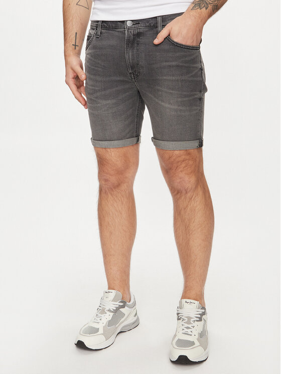 Lee Lee Pantaloncini di jeans Rider 112349328 Grigio Slim Fit