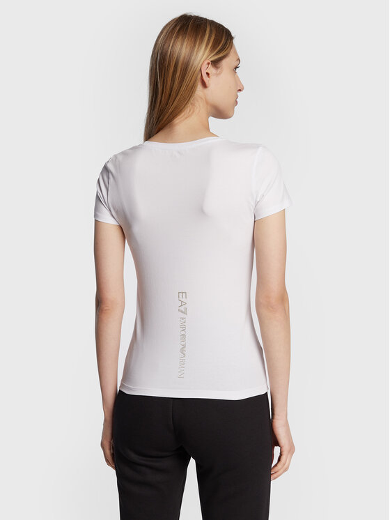 EA7 Emporio Armani EA7 Emporio Armani T-shirt 8NTT66 TJFKZ 0101 Bijela Slim Fit