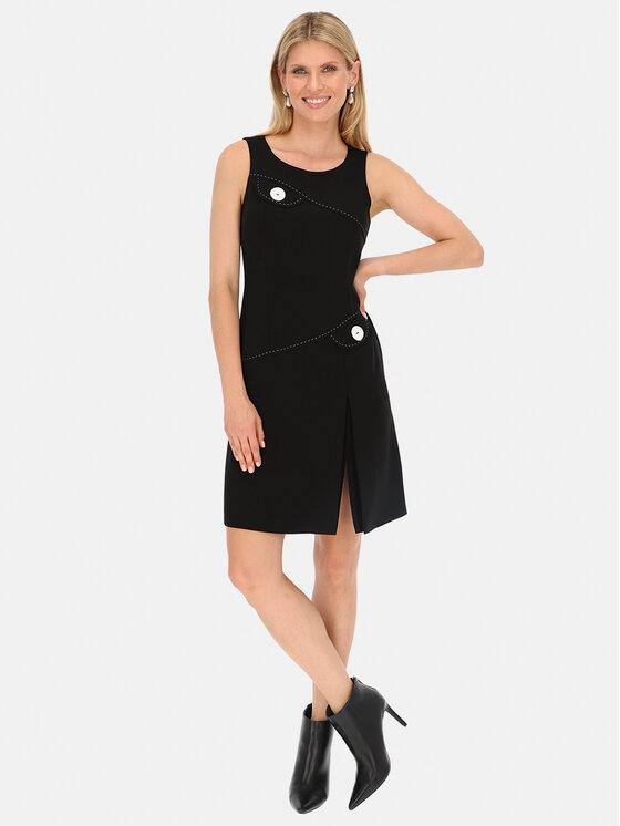 Potis & Verso Potis & Verso Sukienka elegancka Faro Czarny Slim Fit