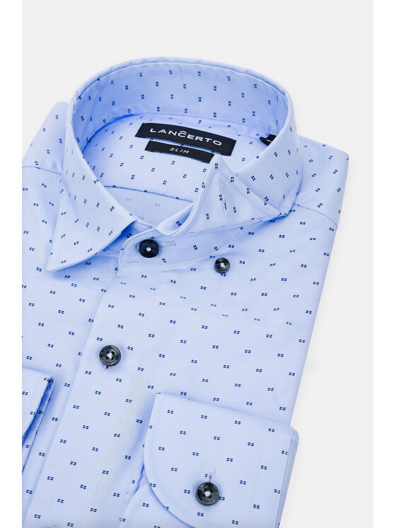Lancerto Lancerto Koszula Alivia KO073222000018 Niebieski Slim Fit