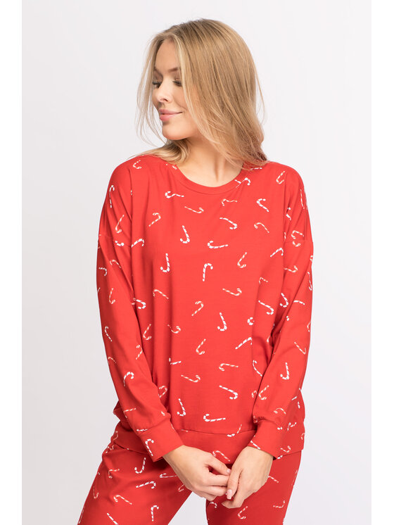 LaLupa LaLupa Piżama LA146 Czerwony Comfort Fit
