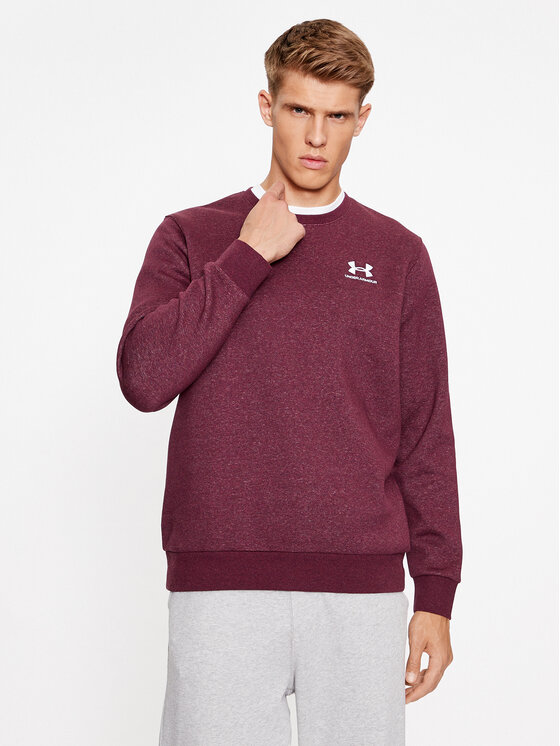 Under Armour Džemperis ar kapuci Ua Essential Fleece Crew 1374250 Bordo Loose Fit