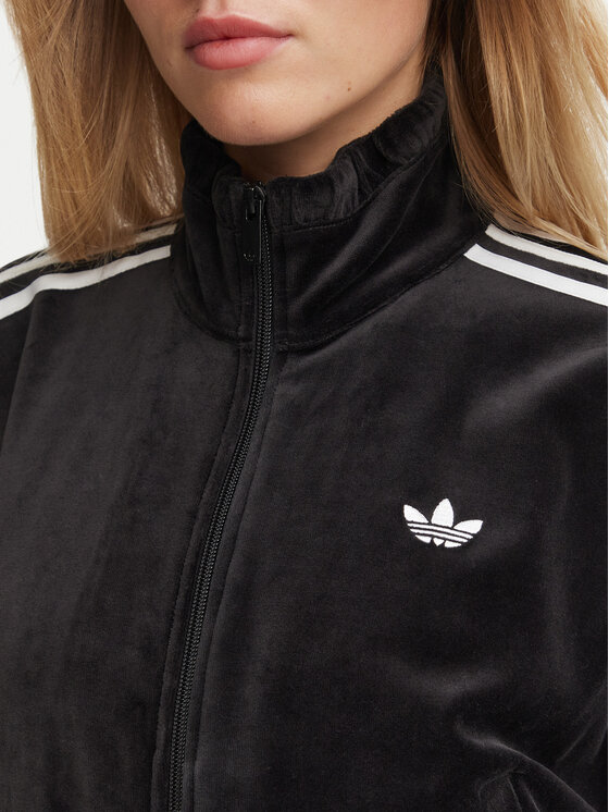 adidas adidas Džemperis ar kapuci Velour LG4297 Melns Loose Fit