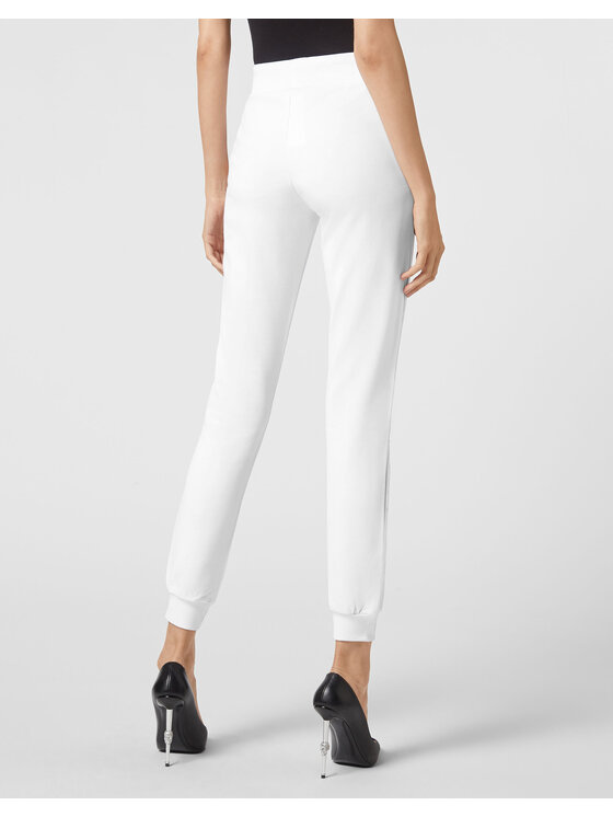 PHILIPP PLEIN PHILIPP PLEIN Spodnie dresowe 3905 Biały Jogger Fit